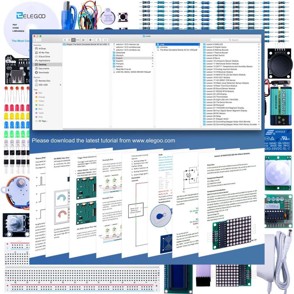 ELEGOO UNO R3 Project Kit De Demarrage