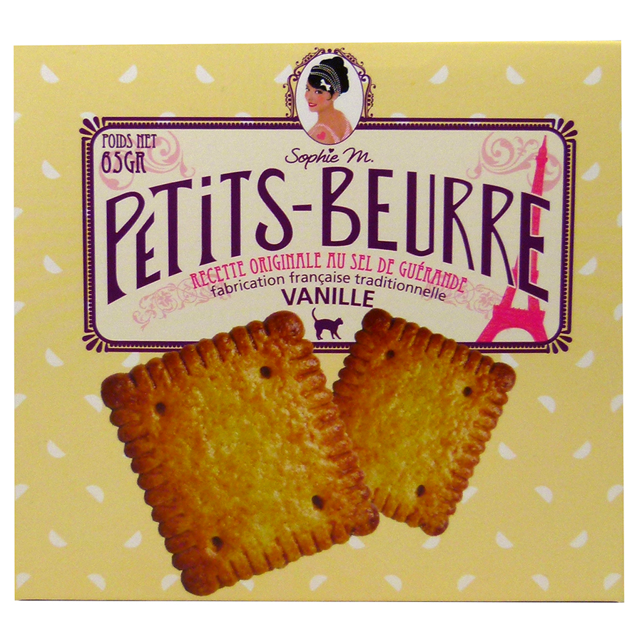 Petits Beurre a la vanille Recette originale au sel de Guerande 65g