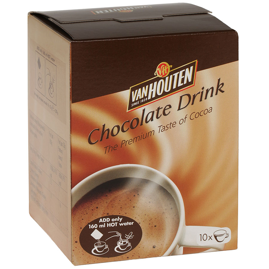 Chocolat chaud sachets de preparation Van Houten x10