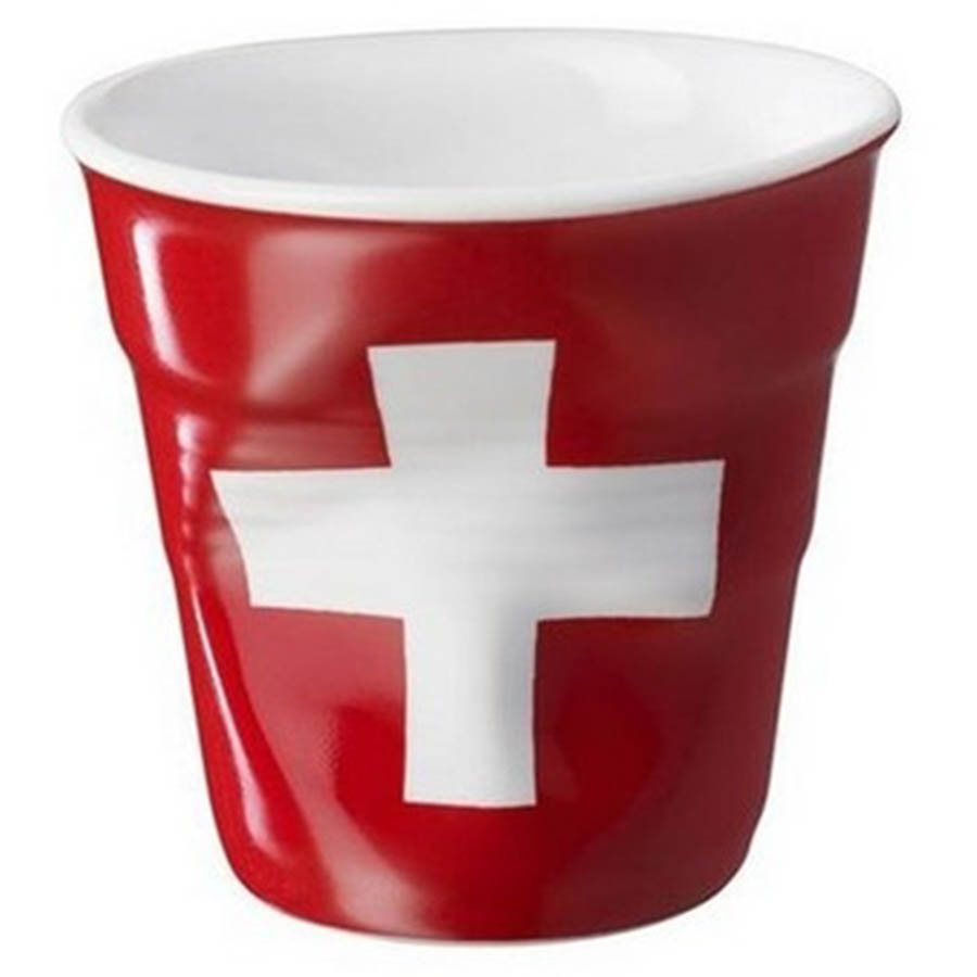 Gobelet froisse expresso drapeau Suisse Revol 8cl