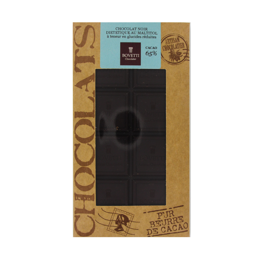 Chocolat noir Bovetti tablette dietetique 100g