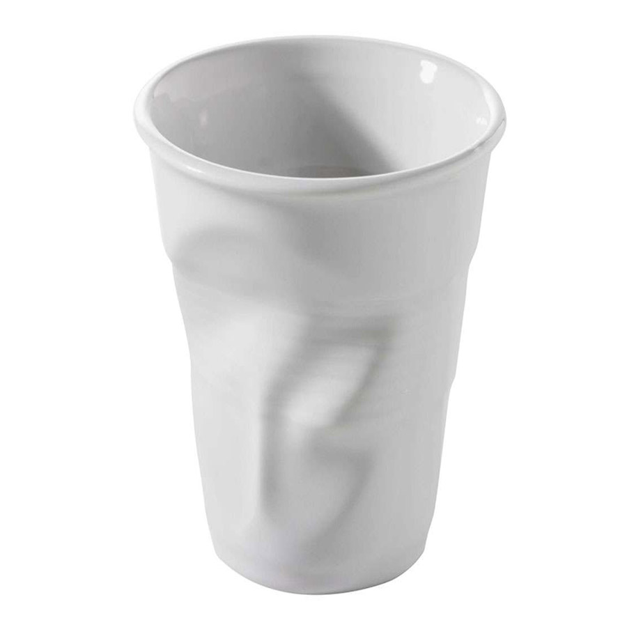 Gobelet froisse cappuccino en porcelaine couleur blanche Revol 18cl