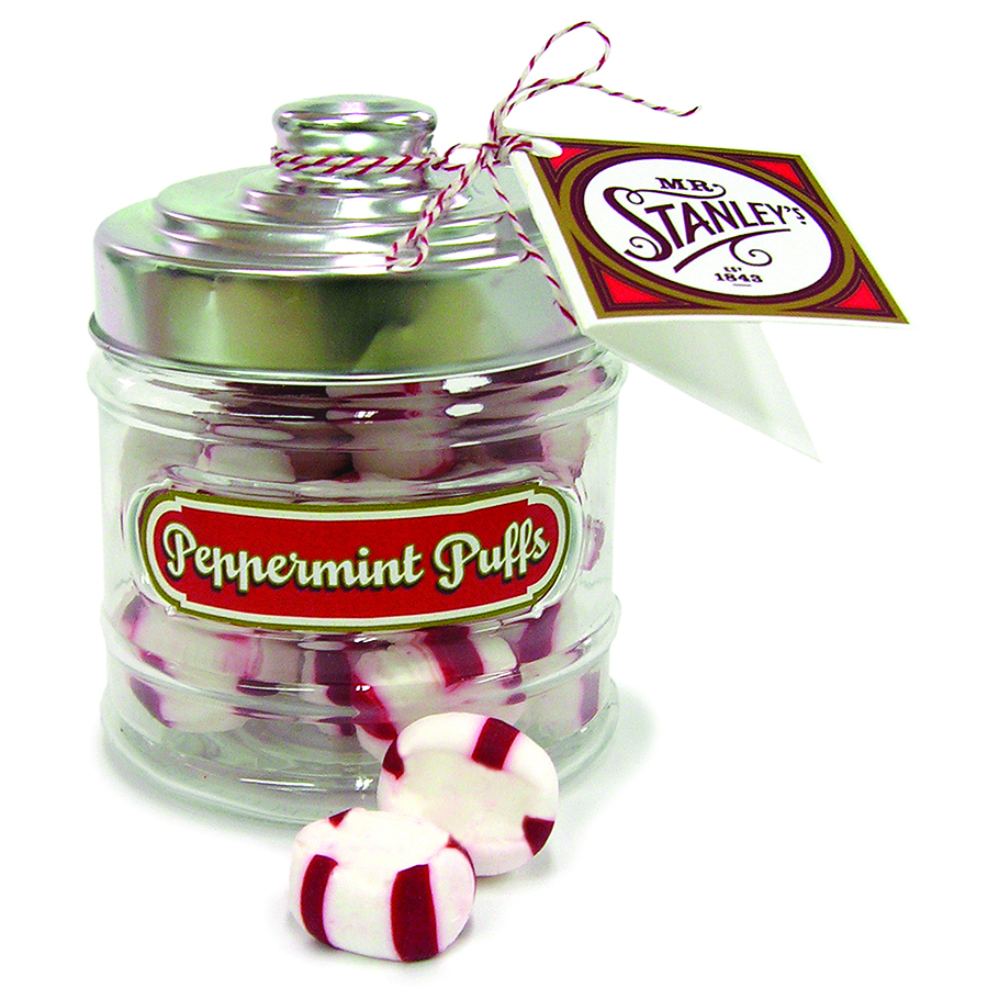 Bocal de bonbons a la menthe Peppermint puffs 120g