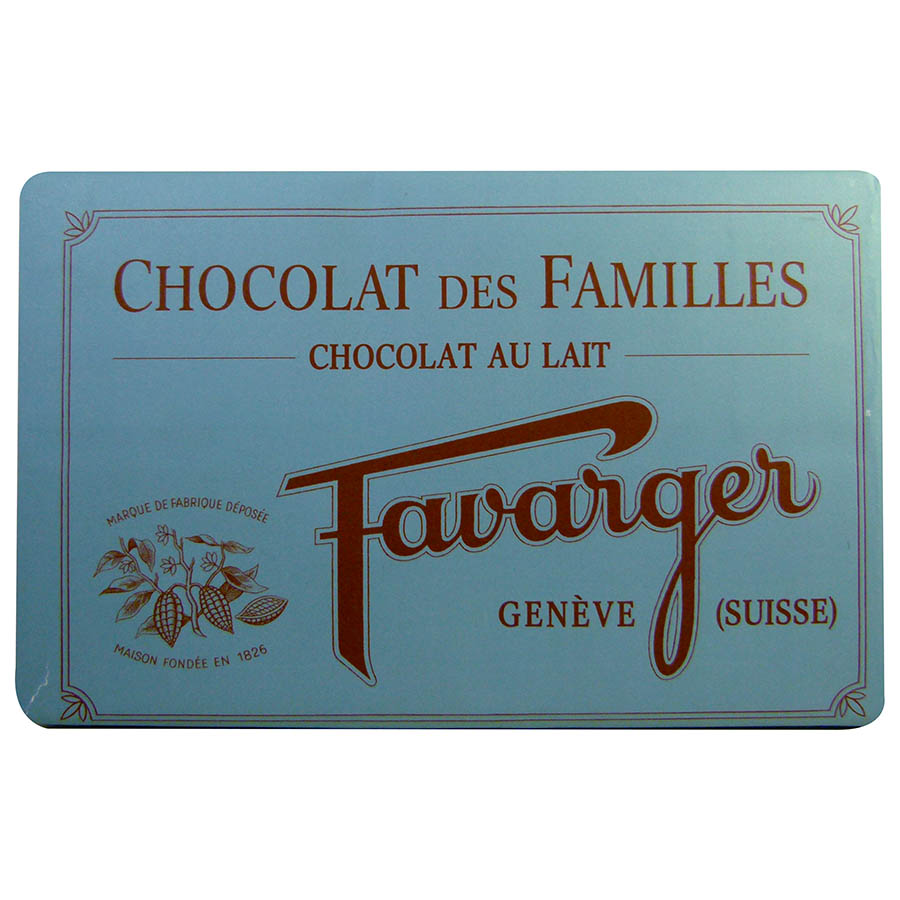 Chocolat suisse au lait Favarger tablette Chocolat des Familles 1 kg