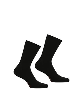 Lot de 2 paires de chaussettes en fil dEcosse noir noir