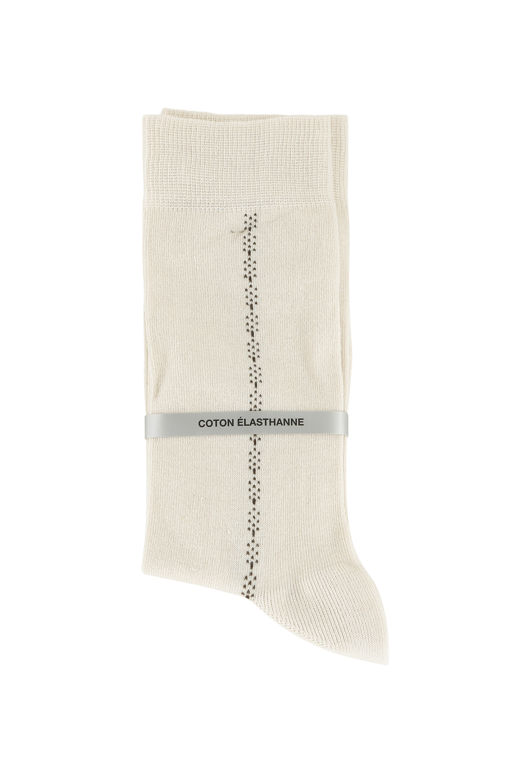 chaussettes motif tige epis beige