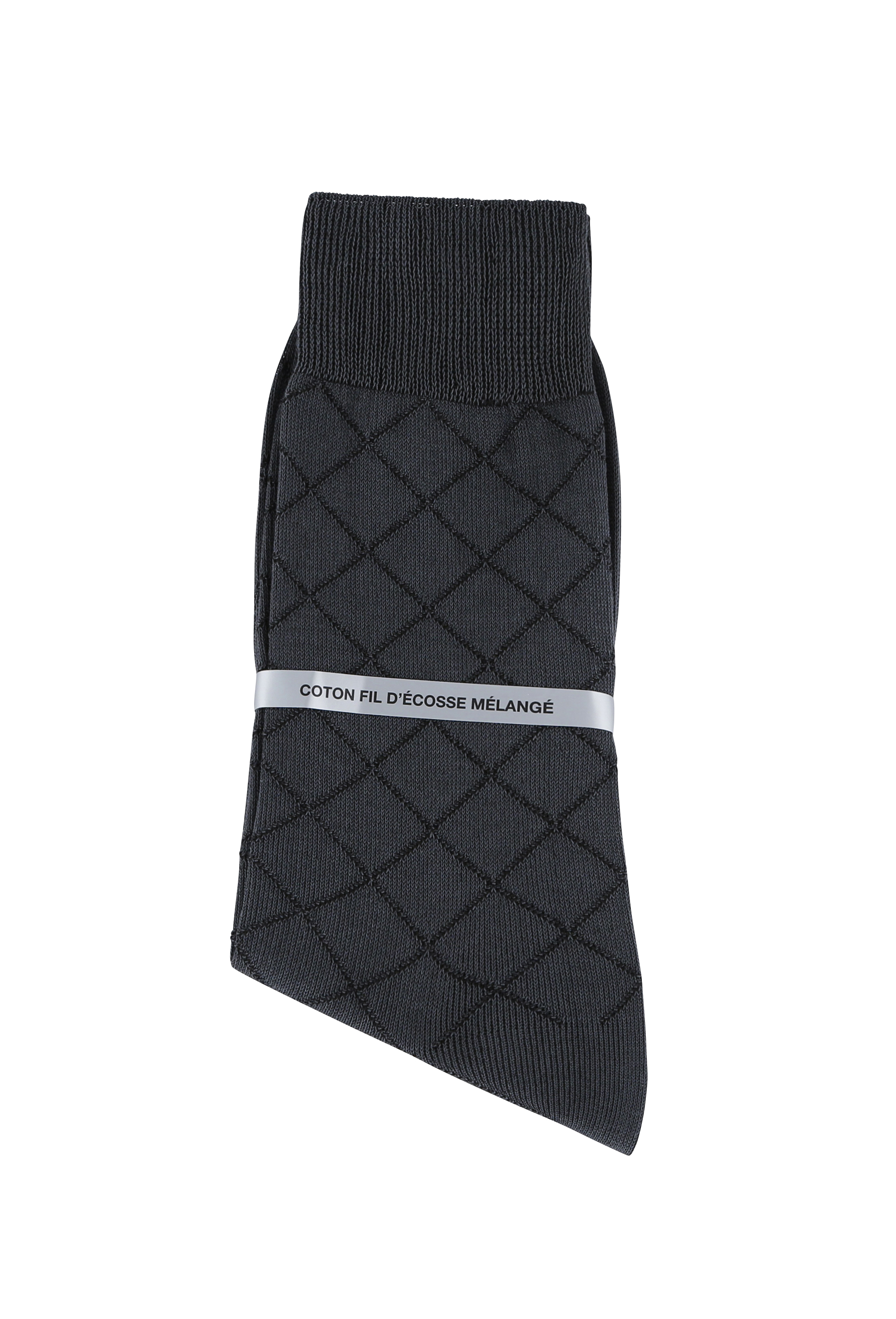 chaussettes fils decosse fantaisie anthracite