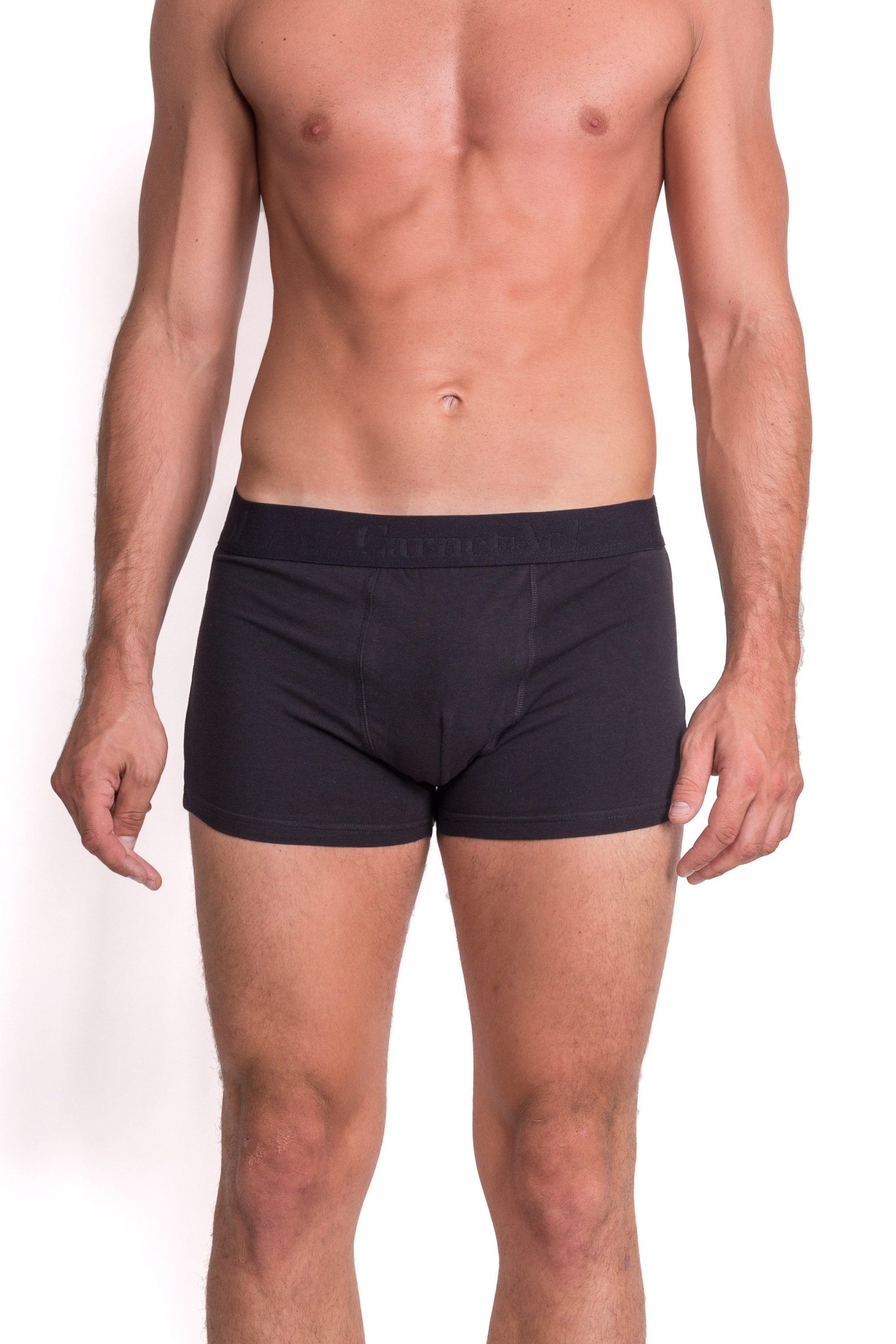 boxer shorty coton uni noir