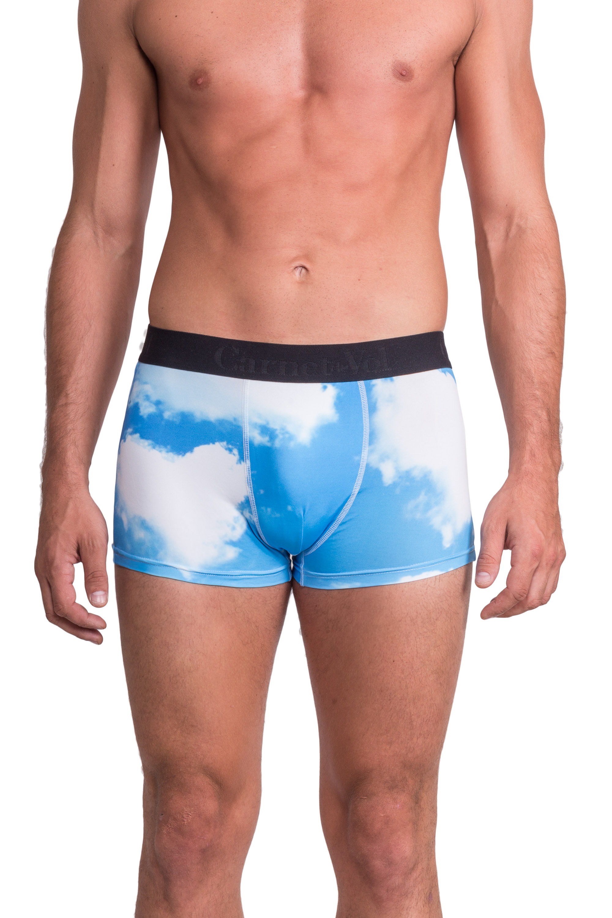 boxer shorty fantaisie nuage bleu