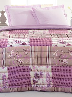 Couette imprimee chaude clementine rose