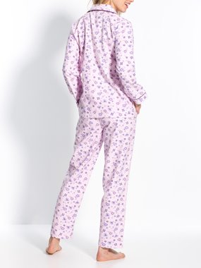 Pyjama en flanelle pur coton imprime bleu