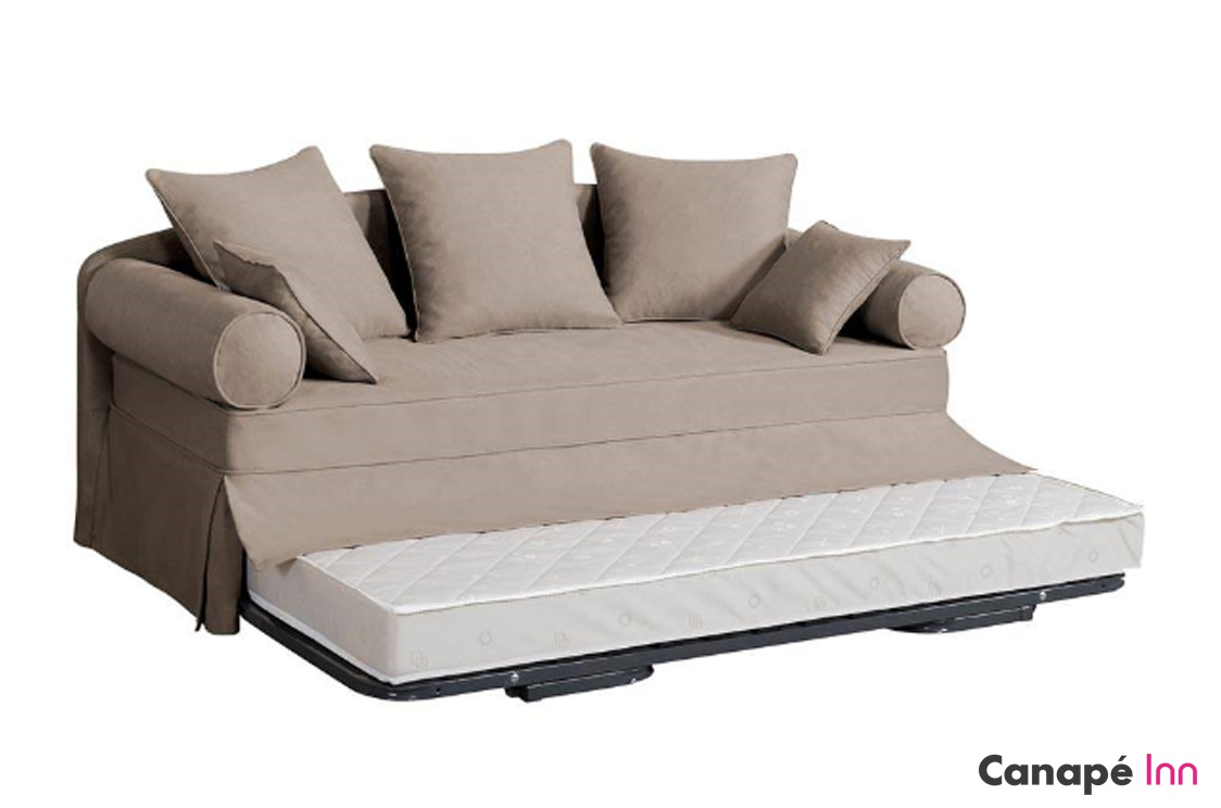 Canape double lit gigogne Casablanca avec dossier
