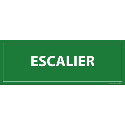 Panneau Escalier  : Modele - Vinyle souple autocollant, Dimensions - 350 x 125 mm