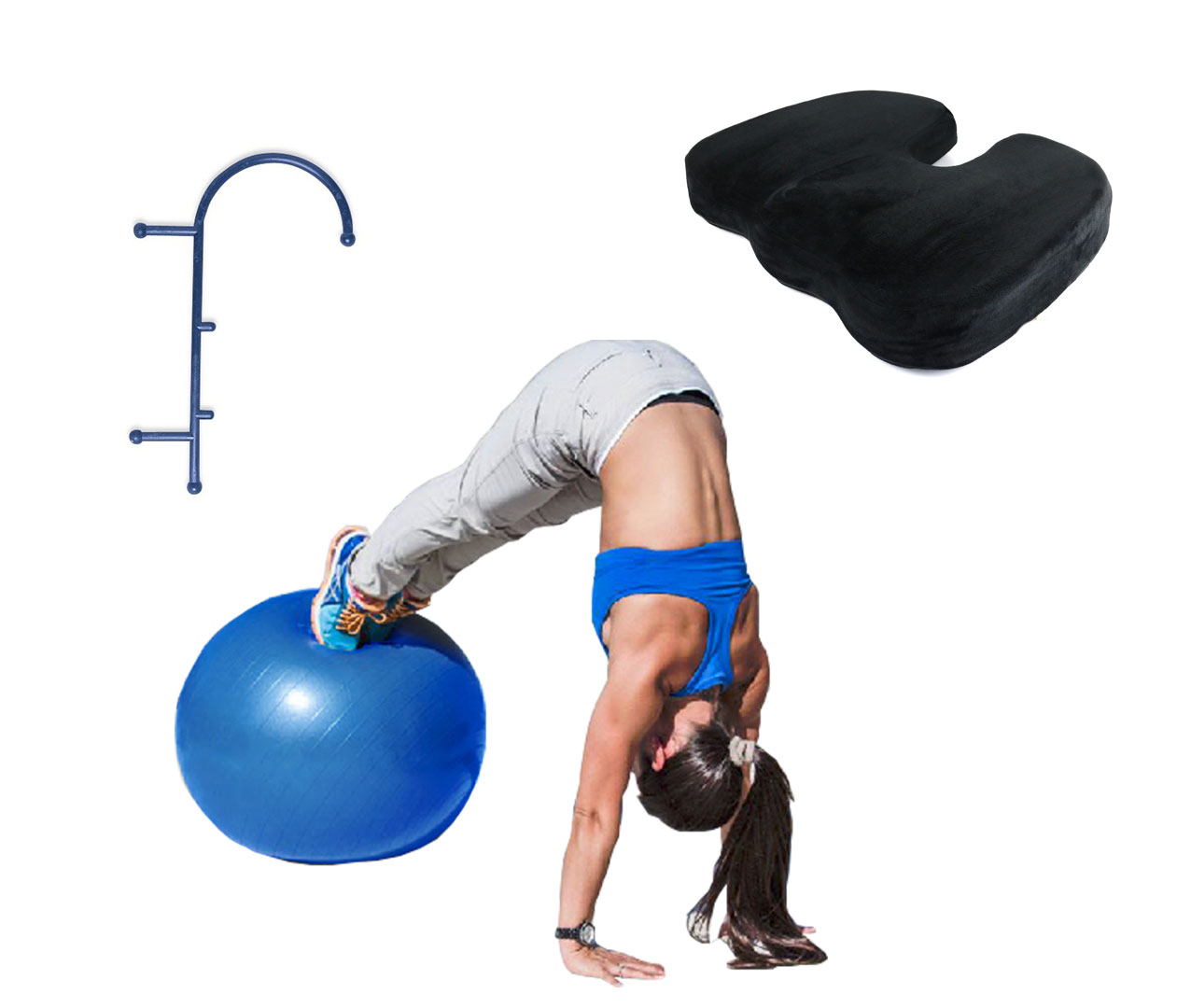 Pack dos - coussin,triggercane,yoga ball