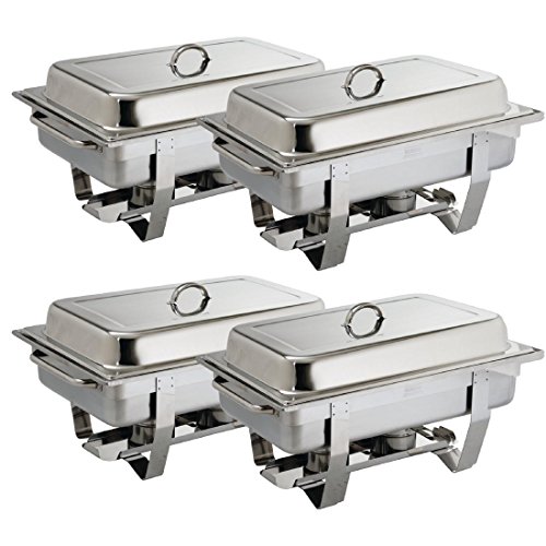 Chafing Dish Milan Inox Gn 1/1 - Lot De 2 - Olympia - Capacite 9l - Finition Miroir Poli