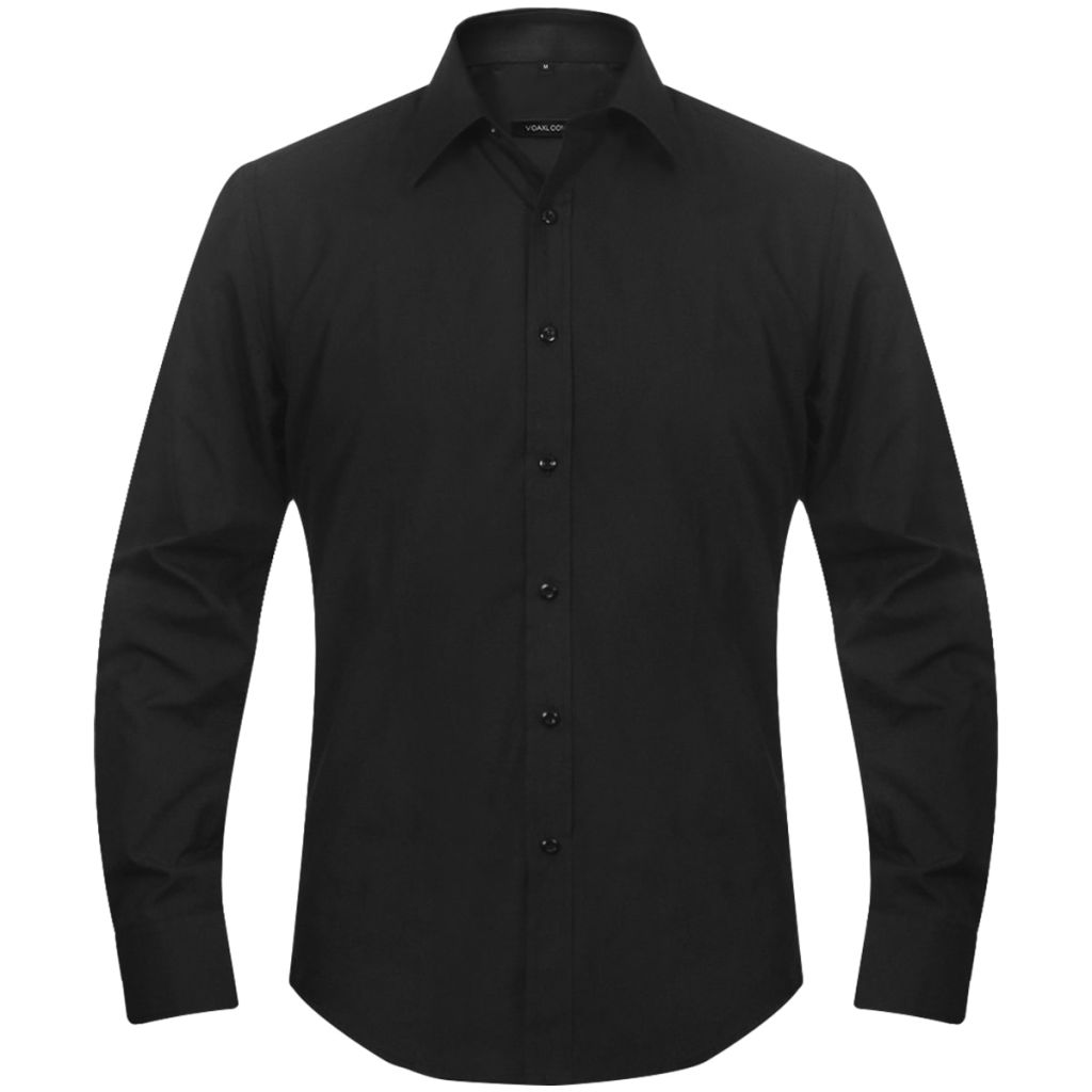 Vidaxl 3 Chemises De Travail Pour Homme Taille M Noir