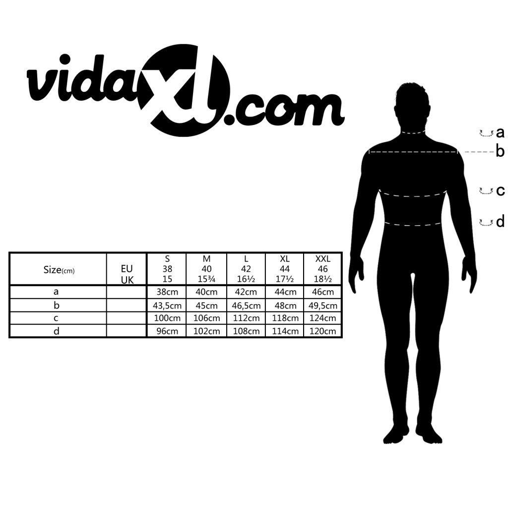 Vidaxl 3 Chemises De Travail Pour Homme Taille M Noir