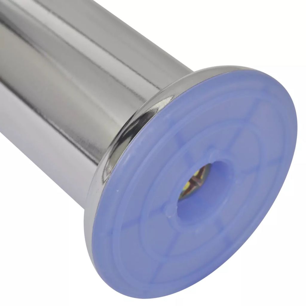 vidaXL 4 pieds ronds de canape en Nickel brosse 180 mm