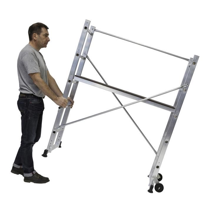 Echafaudage Centaure B3 En Aluminium Hauteur De Travail Max 3m 2 Hauteurs De Planchers