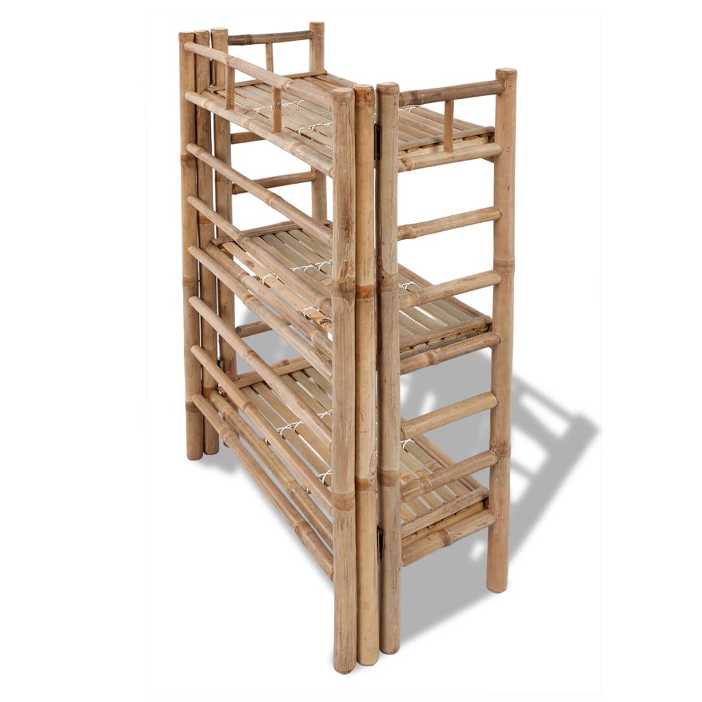 Etagere A Plantes Vidaxl 3 Niveaux Bambou 56 X 30 X 85 Cm Marron