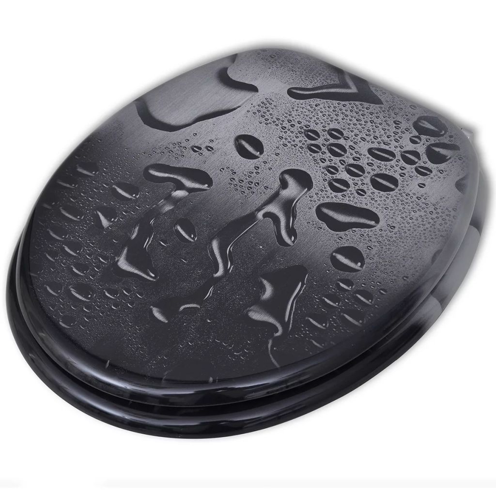 Abatant De Wc Avec Couvercle Design Goutte Deau