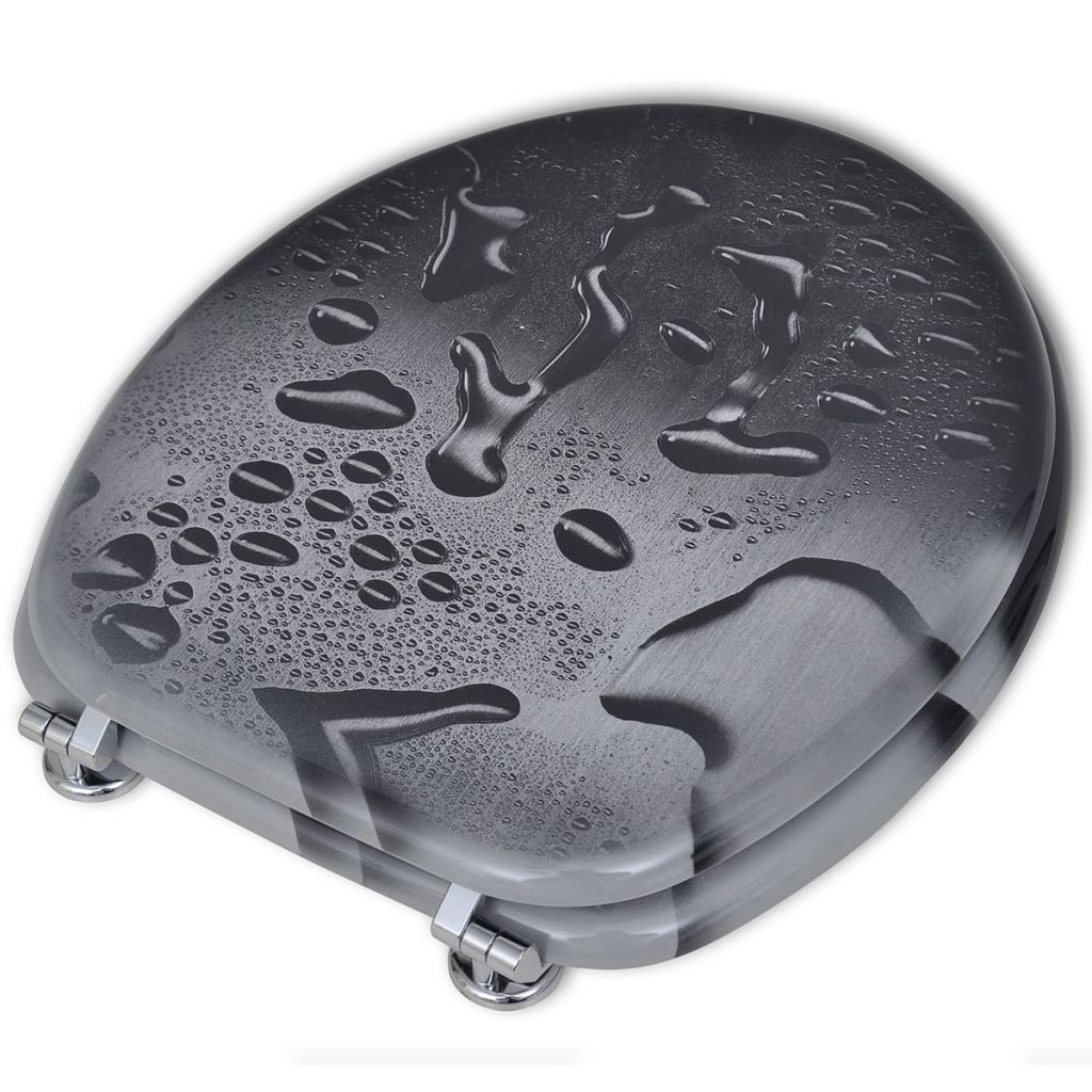 Abatant De Wc Avec Couvercle Design Goutte Deau