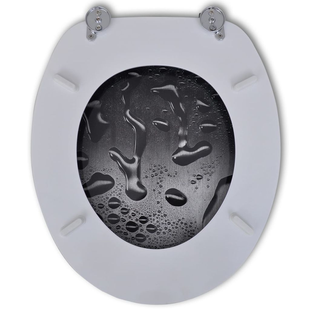 Abatant De Wc Avec Couvercle Design Goutte Deau