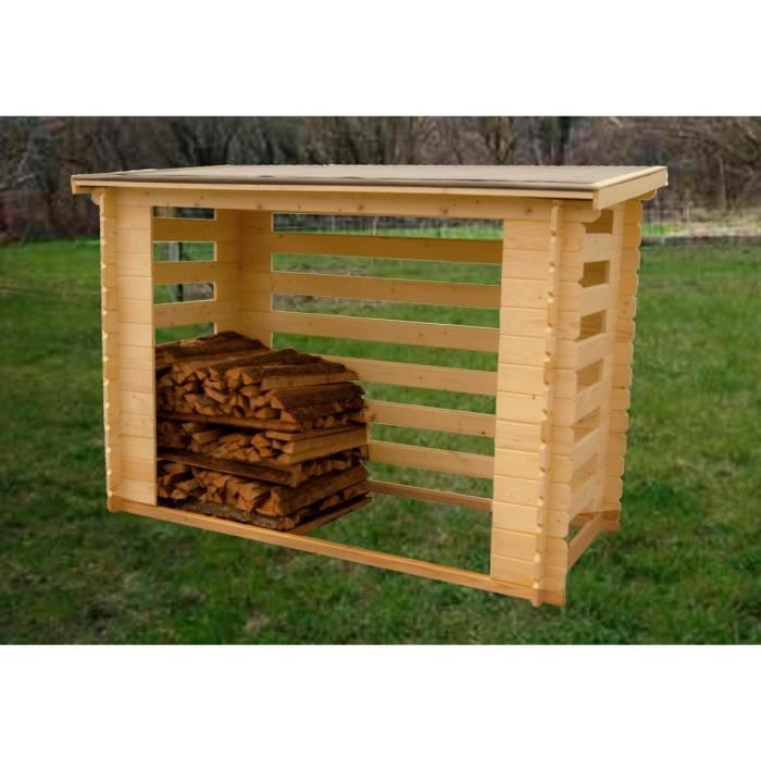 Abri De Jardin Range Buches Ferme En Bois 4 Steres 236x119x167cm