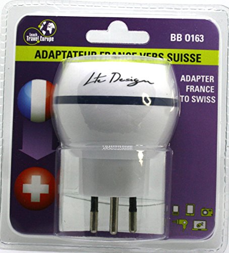 Adaptateur De Voyage France Vers Suisse - Gamme Bulle- Bb0163 - Lte Design - Lea