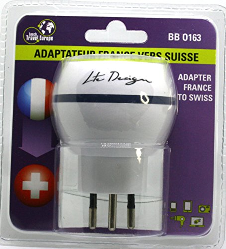 Adaptateur De Voyage Lte Design France Vers Suisse Prise Simple 2300 W