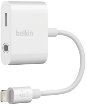 Belkin Adaptateur Audio Lightning 35 Mm Blanc Iphone 7 7 Se 6s 6s