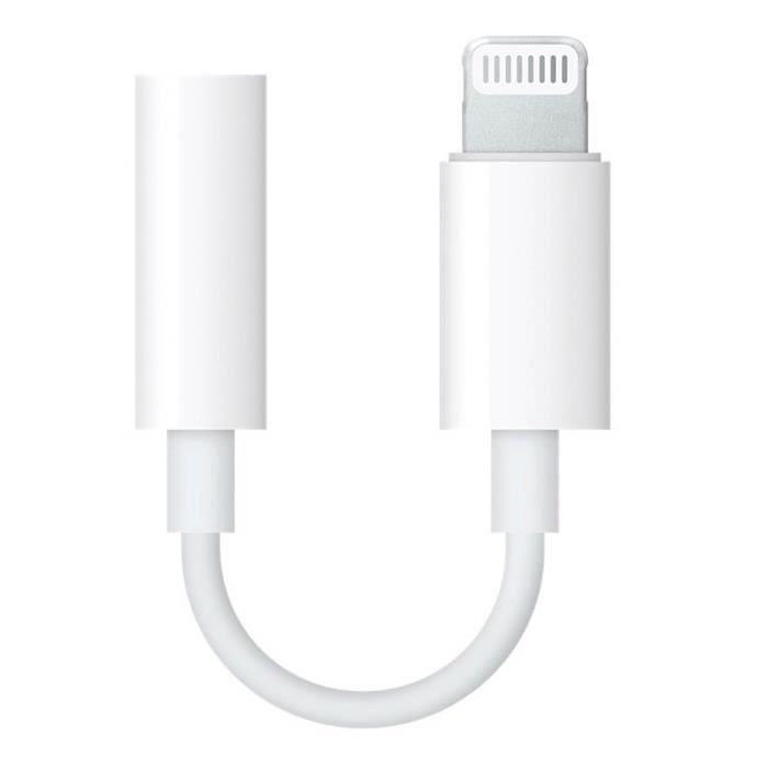 Cable Telephone Portable Apple Adaptateur Lightning Vers Prise Jack 3,5 Mm (mmx62zm/a)