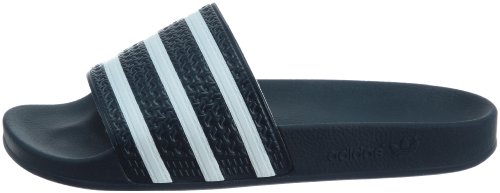 Mules - Adidas - Adilette - Bleu Marine Et Blanc - Fermeture A Enfiler - Synthetique