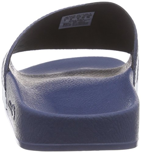 Mules - Adidas - Adilette - Bleu Marine Et Blanc - Fermeture A Enfiler - Synthetique