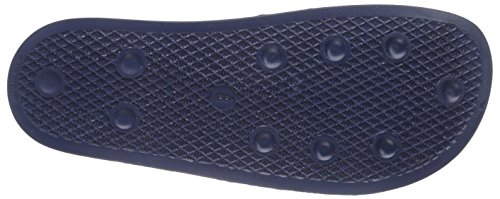 Mules - Adidas - Adilette - Bleu Marine Et Blanc - Fermeture A Enfiler - Synthetique