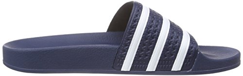 Mules - Adidas - Adilette - Bleu Marine Et Blanc - Fermeture A Enfiler - Synthetique