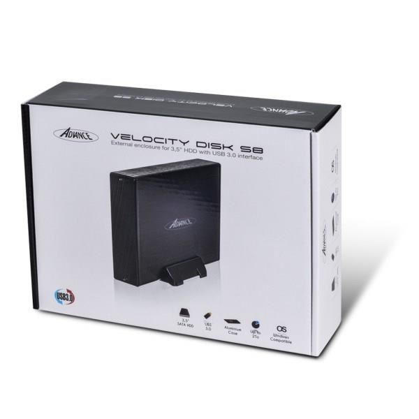 Boîtier Externe Hdd 3.5 - Advance - Velocity Disk S8 - Usb 3.0 - Aluminium - 2 To Max
