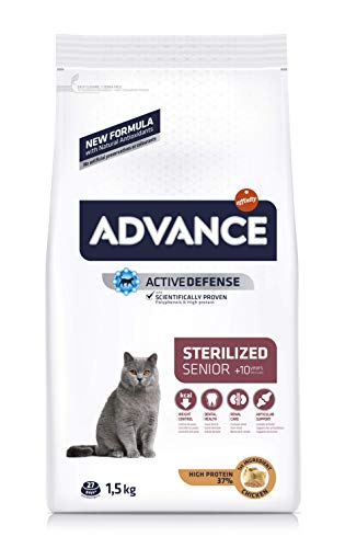 Croquettes Pour Chat - Advance - Sterilise Senior - 15kg - Aide A Prevenir Lobesite - Riche En Proteines