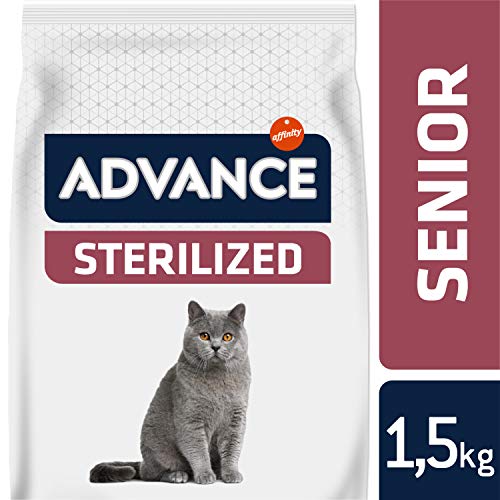 Croquettes Pour Chat - Advance - Sterilise Senior - 15kg - Aide A Prevenir Lobesite - Riche En Proteines