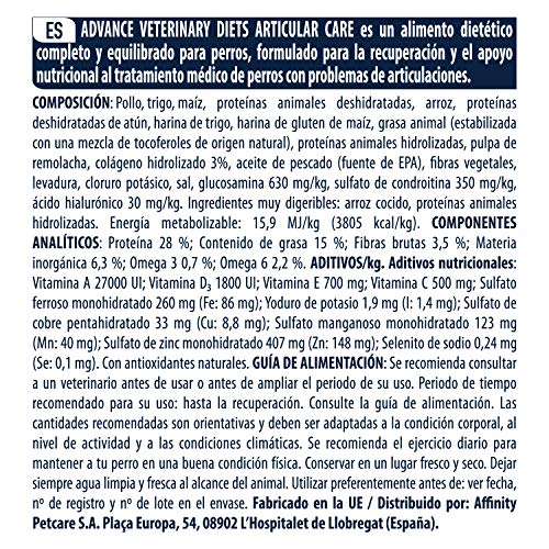 Advance Veterinary Diets Chien Croquettes Articulations - Sac De 12kg