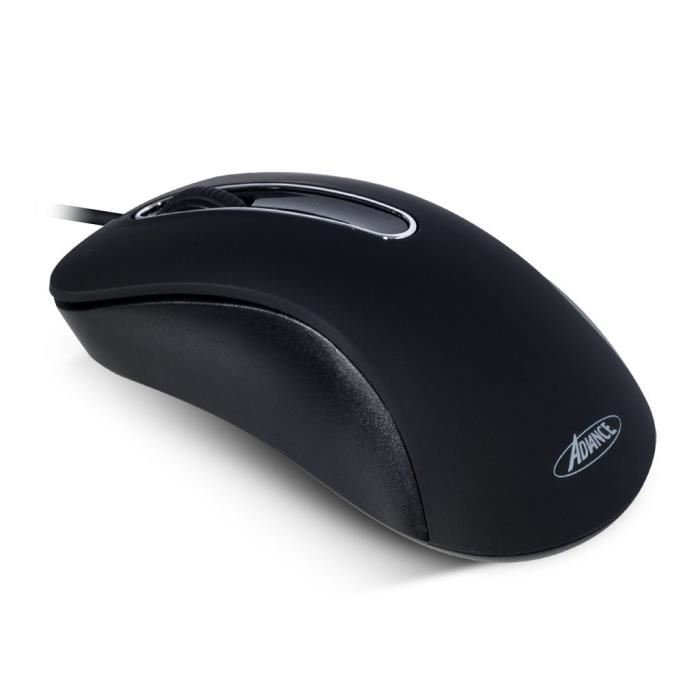 Souris Shape 3d S-3d-bk - Advance - Filaire - Optique - 3 Boutons - 1000 Dpi - Pc / Mac Os X - Noir