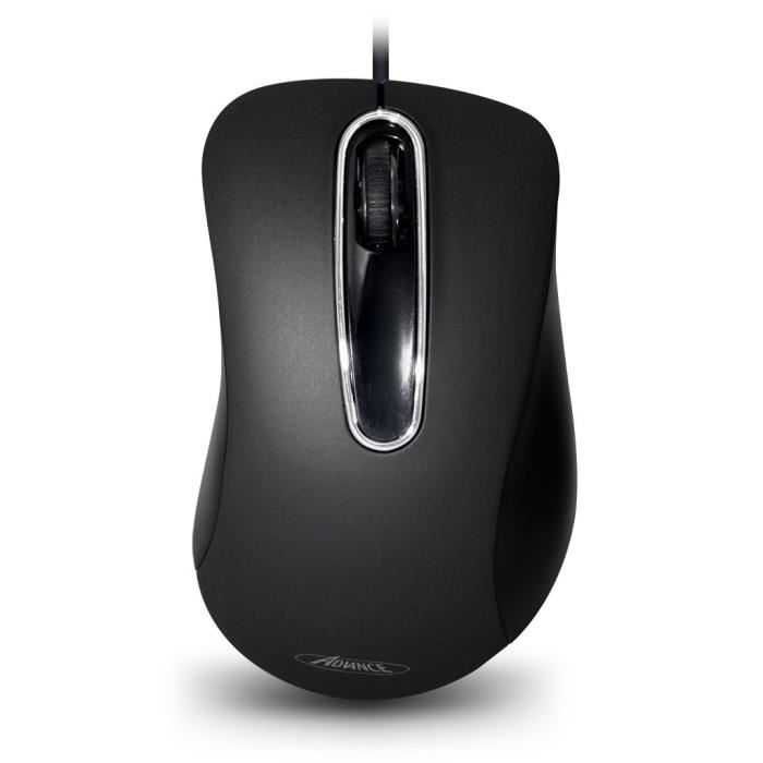 Souris Shape 3d S-3d-bk - Advance - Filaire - Optique - 3 Boutons - 1000 Dpi - Pc / Mac Os X - Noir