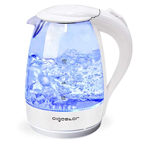 Bouilloire Electrique En Cristal Sans Bpa Aigostar Eve - 1.7l 2200w Illumination Led Bleue