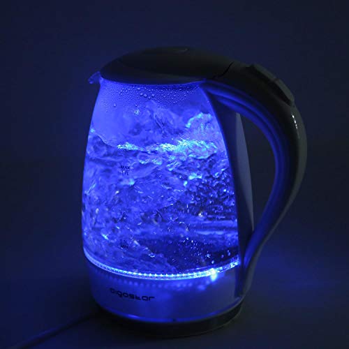 Bouilloire Electrique En Cristal Sans Bpa Aigostar Eve - 1.7l 2200w Illumination Led Bleue