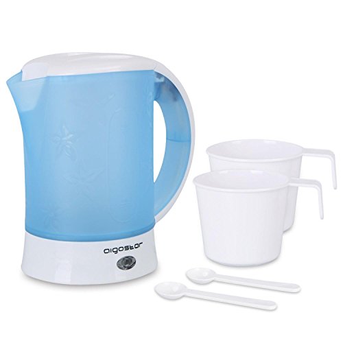 Bouilloire Compacte De Voyage Aigostar Walking Drip 06 L 0 Bpa Tasses Et Cuilleres Incluses