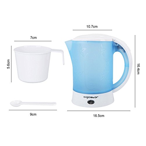 Bouilloire Compacte De Voyage Aigostar Walking Drip 06 L 0 Bpa Tasses Et Cuilleres Incluses