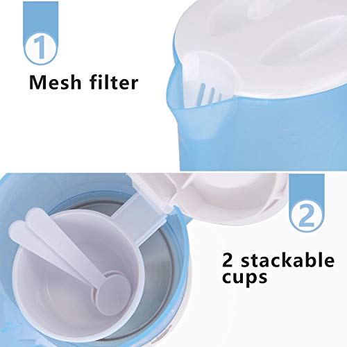 Bouilloire Compacte De Voyage Aigostar Walking Drip 06 L 0 Bpa Tasses Et Cuilleres Incluses