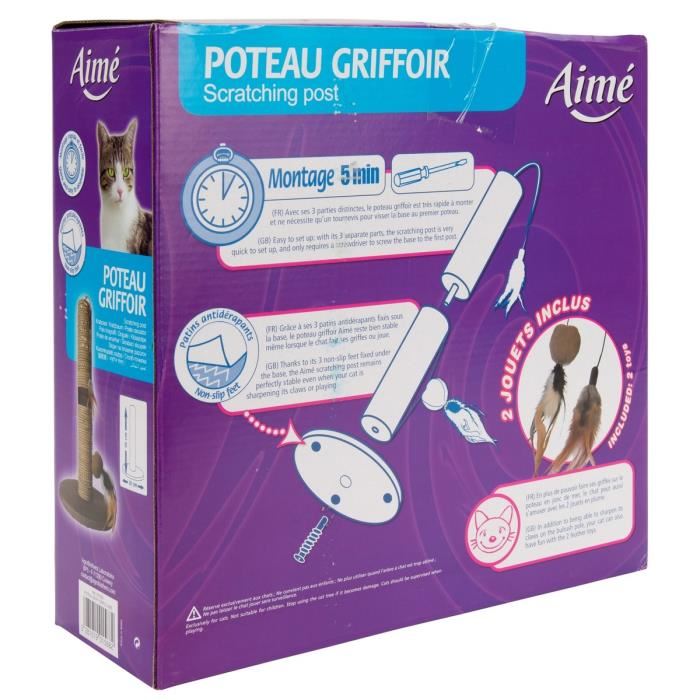 Aime Poteau Griffoir Pour Chat, Inclus 2...
