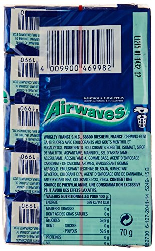 Airwaves 5 etuis de 10 Chewing-gum sans ...