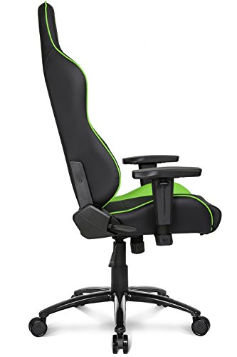 Siege Pc Gamer Akracing Nitro - Noir/vert/simili Cuir/2d